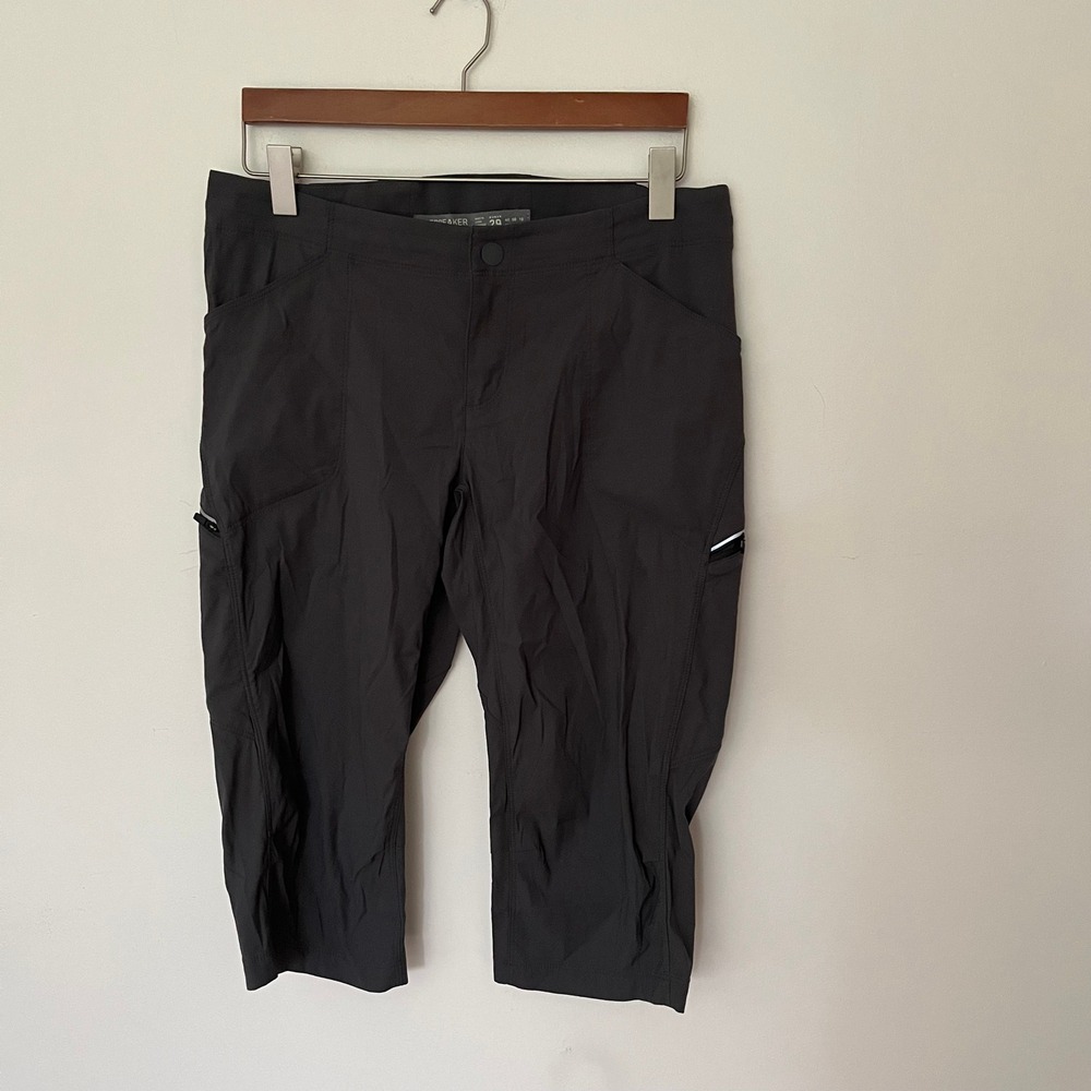 Icebreaker Merino Womens 29 Gray Technical Hiking Capri Pants Shorts Reflective